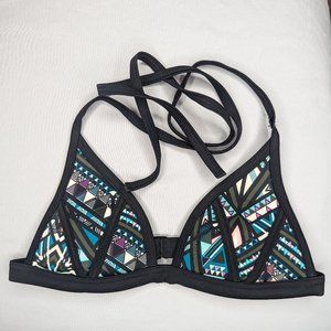 Blue Mosaic Triangle Top Bikini Swim (XS) PINK Victoria's Secret